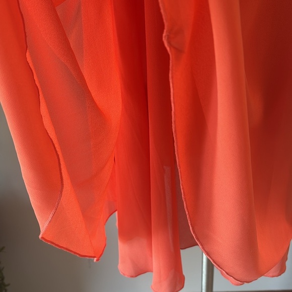 Show Me Your Mumu Zsa Zsa Papaya chiffon mini Dress swing style Orange melon S - Picture 7 of 11